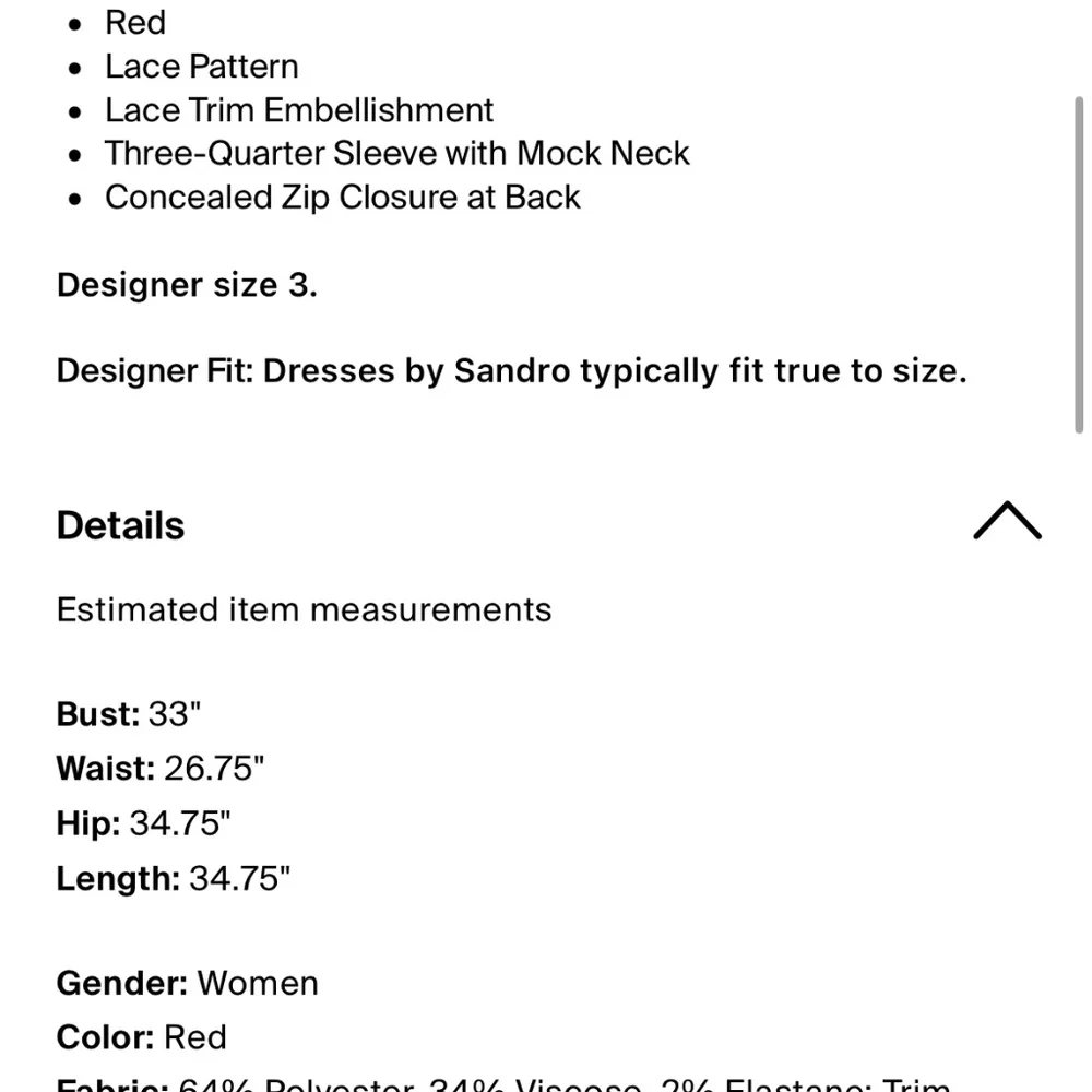 Sandro Lace Dress - Picture 4 of 5